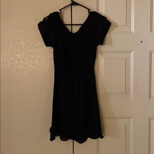 Off the shoulder black dress